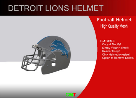 Second Life Marketplace - Detroit Lions Helmet